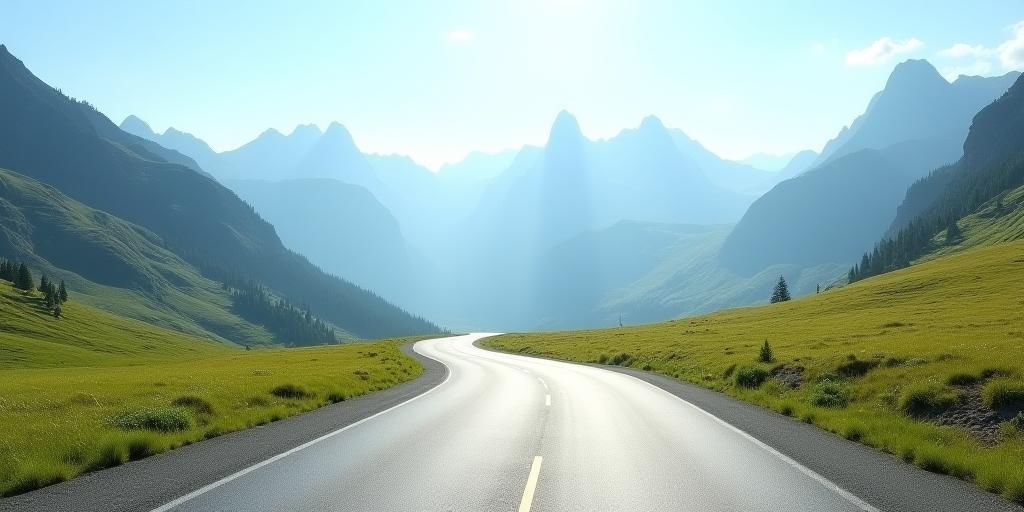 Scenic Swiss mountain road