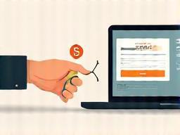 Illustration of a purchase transaction showing a hand exchanging money or completing an online form